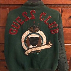 Vintage 1980's Guess Varsity Jacket Sz L